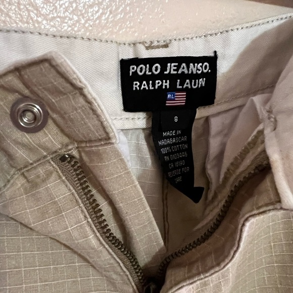 Kids Polo Ralph Lauren Pants Brown Cotton Drawstring Button Fly Size S(8) - Picture 4 of 16